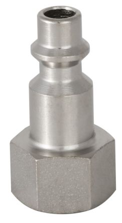 RS PRO Brass, Steel Male Pneumatic Quick Connect Coupling, 3/8 in BSP Female Threaded [0]; 325-537