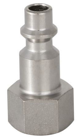 RS PRO Brass, Steel Male Pneumatic Quick Connect Coupling, 1/2 in BSP Female Threaded [0]; 325-538