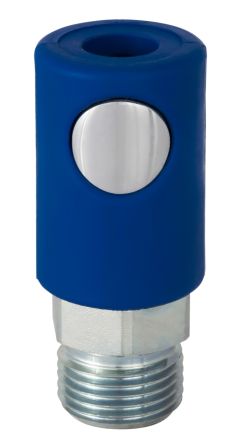 RS PRO Plastic, Steel Female Pneumatic Quick Connect Coupling, BSP 1/8 Male Threaded [0]; 325-555