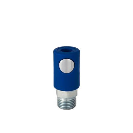 RS PRO Plastic, Steel Female Pneumatic Quick Connect Coupling, 3/8 BSP Male Threaded [0]; 325-557
