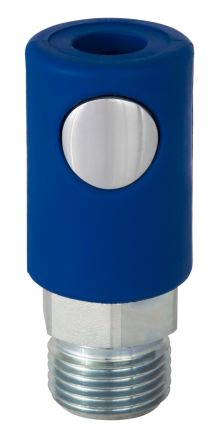 RS PRO Plastic, Steel Female Pneumatic Quick Connect Coupling, 1/2 BSP Male Threaded [0]; 325-559