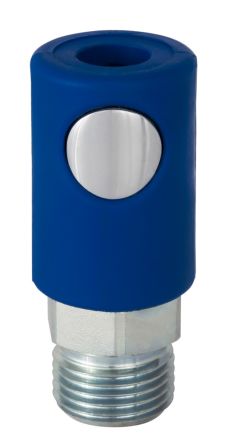 RS PRO Plastic, Steel Female Pneumatic Quick Connect Coupling, NPT 1/8 Male Threaded [0]; 325-561