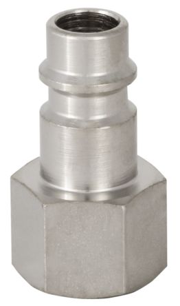 RS PRO Brass, Steel Male Pneumatic Quick Connect Coupling, M16 Female Threaded [0]; 325-572