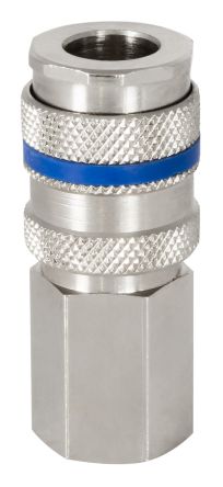 RS PRO Brass, Steel Female Pneumatic Quick Connect Coupling, M18 Female Threaded [0]; 325-578