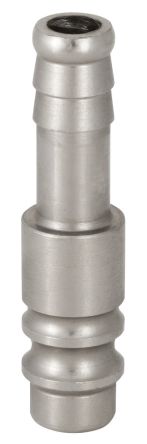 RS PRO Brass, Steel Male Pneumatic Quick Connect Coupling, 9mm Hose Barb [0]; 325-581