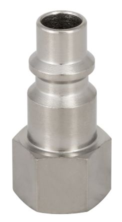 RS PRO Brass, Steel Male Pneumatic Quick Connect Coupling, G1/8 Female Threaded [0]; 325-629