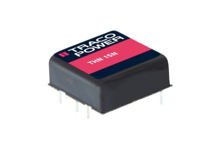 TRACOPOWER THN DC-DC Converter, 15V dc/ 1A Output, 9 → 18 V dc Input, 15W, PCB Mount, +70°C Max Temp -40°C Min [THN 15-1213N]; 325-653