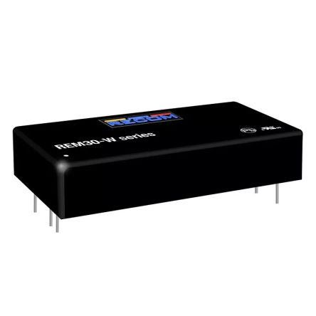 Recom REM30-W DC-DC Converter, 5V dc/ 6A Output, 18 → 75 V dc Input, 30W, Through Hole, +105°C Max Temp -40°C [REM30-4805SW]; 325-657