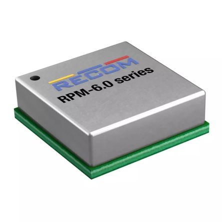 Recom RPM-6.0 DC-DC Converter, 5V dc/ 6A Output, 4 → 15 V dc Input, 30W, Surface Mount, +85°C Max Temp -40°C Min [RPM5.0-6.0]; 325-670