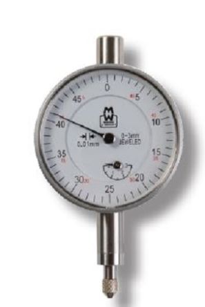 Moore & Wright MW400-03 Dial Indicator, 0 → 3 mm Measurement Range, 0.01 mm Resolution , ± 0.012 mm Accuracy [MW400-03]; 327-268