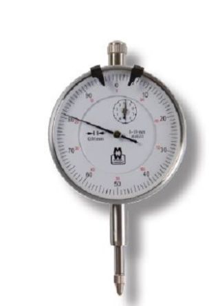 Moore & Wright MW400-06 Dial Indicator, 0 → 10 mm Measurement Range, 0.01 mm Resolution , ±0.016 mm Accuracy [MW400-06]; 327-294