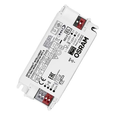 Osram Dimmable LED Driver, 20 → 50V Output, 40W Output, 1.05A Output, Constant Current Dimmable [OTI-DALI-40/220-240/1A0-NFC-S]; 327-654