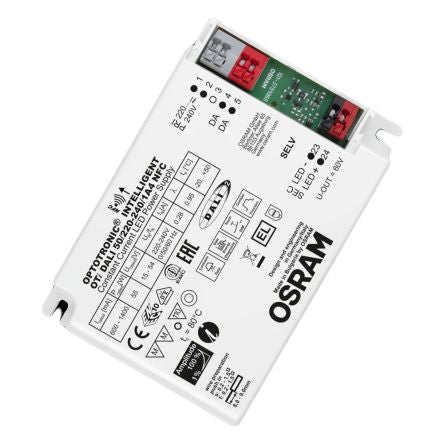 Osram Dimmable LED Driver, 15 → 54V Output, 55W Output, 1.4A Output, Constant Current Dimmable [OTI-DALI-50/220-240/1A4-NFC]; 327-656