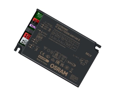 Osram Dimmable LED Driver, 55 → 107V Output, 75W Output, 700mA Output, Constant Current Dimmable [IT-DALI-75/220-240/1A0-E]; 327-672