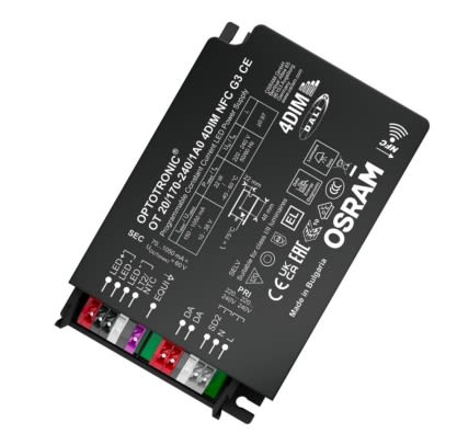 Osram Dimmable LED Driver, 10 → 38V Output, 22W Output, 700mA Output, Constant Current Dimmable [OT-20/170-240/1A0-4DIM-NFC-G3]; 327-685