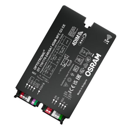 Osram Dimmable LED Driver, 80 → 220V Output, 110W Output, 700mA Output, Constant Current Dimmable [OT-110/170-240/0A7-4DIM-NFC-G3-CE]; 327-694