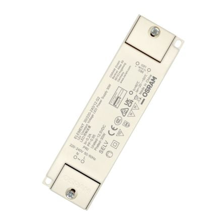 Osram LED Driver, 12.5V Output, 30W Output, Constant Voltage [ELEMENT-30/220-240/12-G2]; 327-698