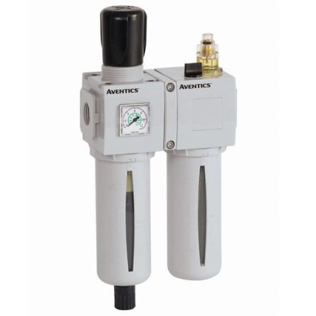 EMERSON ? ASCO G 3/4 FRL Assembly, Semi Automatic Drain, 25μm Filtration Size Integrated Pressure Gauge [A653A0000000600]; 328-633