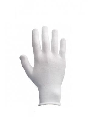Traffi TG210 White Elastane, HPPE, Polyester Abrasion Resistant, Cut Resistant, Dry Environment, General Purpose, Good [A-TG210-WH-6]; 328-695