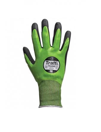 Traffi TG6060 Green HPPE/Nylon/Glass Abrasion Resistant, Cut Resistant, Damp Environment, Oil Repellent, Puncture [A-TG6060-GR-7]; 328-748