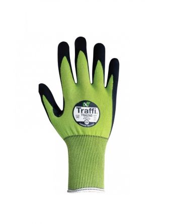 Traffi TG6240 Green HPPE/Nylon/Glass Abrasion Resistant, Breathable, Cut Resistant, Dry Environment, General Purpose [A-TG6240-GR-12]; 328-753