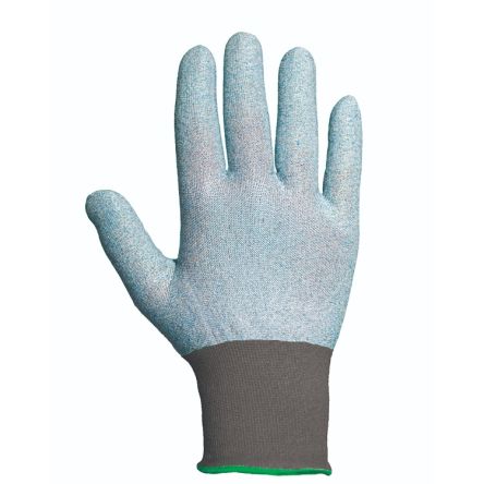 Traffi TG715 Blue Yarn Abrasion Resistant, Cut Resistant Work Gloves, Size S [A-TG715-BL/BK-S]; 328-768