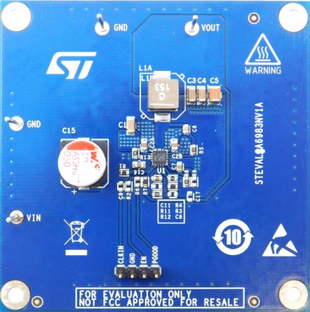 STMicroelectronics Evaluation Board Based On DC-DC Converter Buck Regulator A6983NQTR Evaluation Board Evaluation Board [STEVAL-A6983NV1]; 328-785