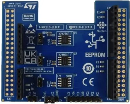 STMicroelectronics Standard I2C EEPROM Memory Expansion Board Based On M24256E-F And M24M01E-F Series For STM32 Nucleo [X-NUCLEO-EEICA1]; 328-788