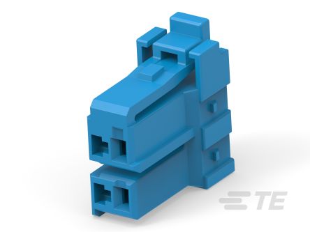 TE Connectivity Compact Power Connector Free Hanging (In Line) Plug, 2, Crimp Termination, 10A, 300 V AC [2371224-3]; 328-924