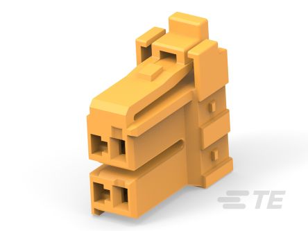 TE Connectivity Compact Power Connector Free Hanging (In Line) Plug, 2, Crimp Termination, 10A, 300 V AC [2371224-4]; 328-925