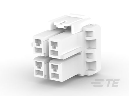 TE Connectivity Compact Power Connector Free Hanging (In Line) Plug, 4, Crimp Termination, 10A, 300 V AC [1376392-1]; 328-927