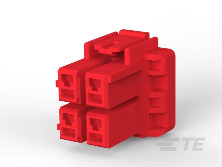 TE Connectivity Compact Power Connector Free Hanging (In Line) Plug, 4, Crimp Termination, 10A, 300 V AC [1-1376392-2]; 328-928