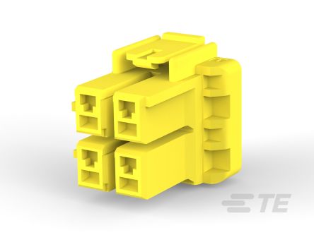 TE Connectivity Compact Power Connector Free Hanging (In Line) Plug, 4, Crimp Termination, 10A, 300 V AC [3-1376392-4]; 328-930
