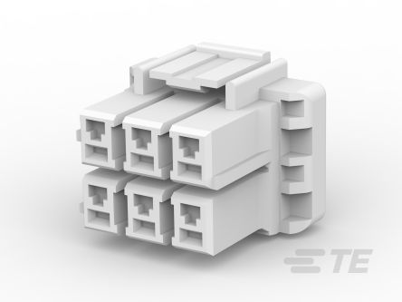 TE Connectivity Compact Power Connector Free Hanging (In Line) Plug, 6, Crimp Termination, 10A, 300 V AC [1376393-1]; 328-931