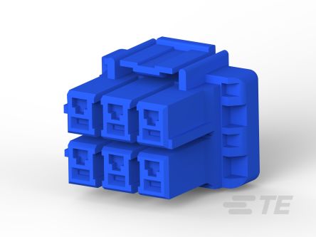 TE Connectivity Compact Power Connector Free Hanging (In Line) Plug, 6, Crimp Termination, 10A, 300 V AC [2-1376393-3]; 328-933