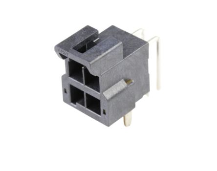 Molex Ultra-Fit Series Right Angle Through Hole PCB Header, 4 Contact(s), 3.5 mm Pitch, 2 Row(s), Shrouded [1723163104]; 329-078