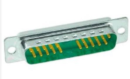 HARTING D-Sub 5 Way Flange Mount D-sub Connector Contact Plug, 2.84mm Pitch, with Flange [09691115051]; 329-355
