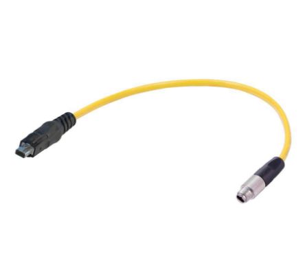 HARTINGHARTING T1 Industrial, 500mm, Black M8 to Male SPE Male, Unshielded Unshielded, Terminated XLPE Sheath [33280208002005]; 329-368
