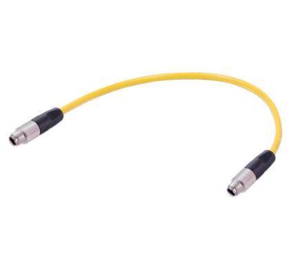 HARTINGHARTING T1 Industrial, 1m, Yellow M8 to Male M8 Male, Unshielded Unshielded, Terminated Polyurethane Sheath [33280808002010]; 329-378