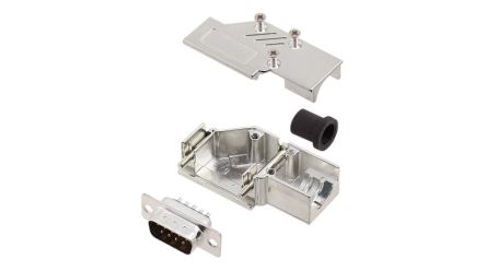 Encitech Connectors 6355 9 Way Side Entry Free Hanging (In Line) Solder D-sub Connector Plug [6355-0099-01]; 329-413