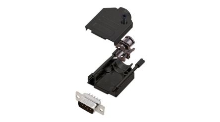 Encitech Connectors 6355 9 Way Side Entry Free Hanging (In Line) Solder D-sub Connector Plug [6355-0101-01]; 329-416