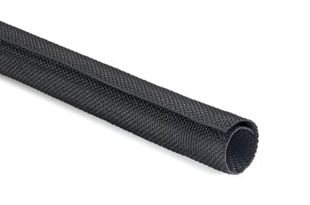HellermannTyton Braided Polyester Black Cable Sleeve, 8mm Diameter, 100m Length, Twist-In Series [170-01001]; 329-885