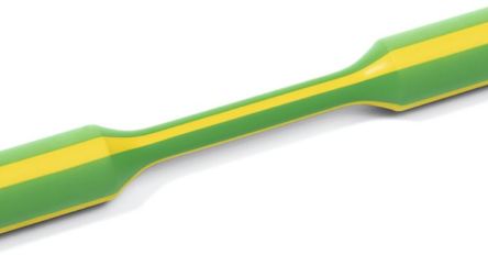 HellermannTyton Heat Shrink Tubing, Green, Yellow 13mm Sleeve Dia. x 30m Length 3:1 Ratio, 333-42062 Series [333-42062]; 329-917