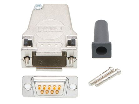 FCT from Molex, FCT Series D-Sub Connector Backshell For Use With D-Sub Connectors [FMK1-09S-6190 / 1731140956]; 330-142