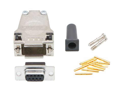 FCT from Molex, FCT Series D-Sub Connector Backshell For Use With D-Sub Connectors [FMK1G-09S7-6191 / 1731140962]; 330-148