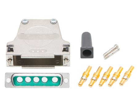 FCT from Molex, FCT Series D-Sub Connector Backshell For Use With D-Sub Connectors [FMK3G-5W5P-6197 / 1731140987]; 330-176