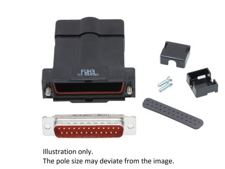 FCT from Molex, FCT Series D-Sub Connector Backshell For Use With D-Sub Connectors [FWH2-15P-3649 / 1731140387]; 330-224