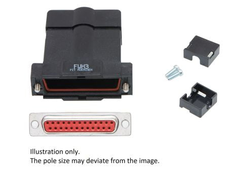 FCT from Molex, FCT Series D-Sub Connector Backshell For Use With D-Sub Connectors [FWH2-15S-3649 / 1731140388]; 330-226