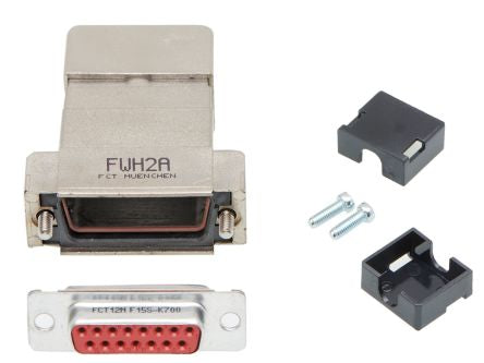 FCT from Molex, FCT Series D-Sub Connector Backshell For Use With D-Sub Connectors [FWH2A-15S-3649 / 1731140390]; 330-228