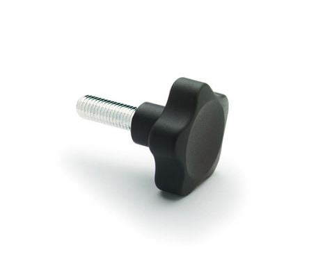Elesa 166157 Black Polyamide Based Technopolymer Star Knob Knob, M4, Threaded Mount [166157]; 330-787